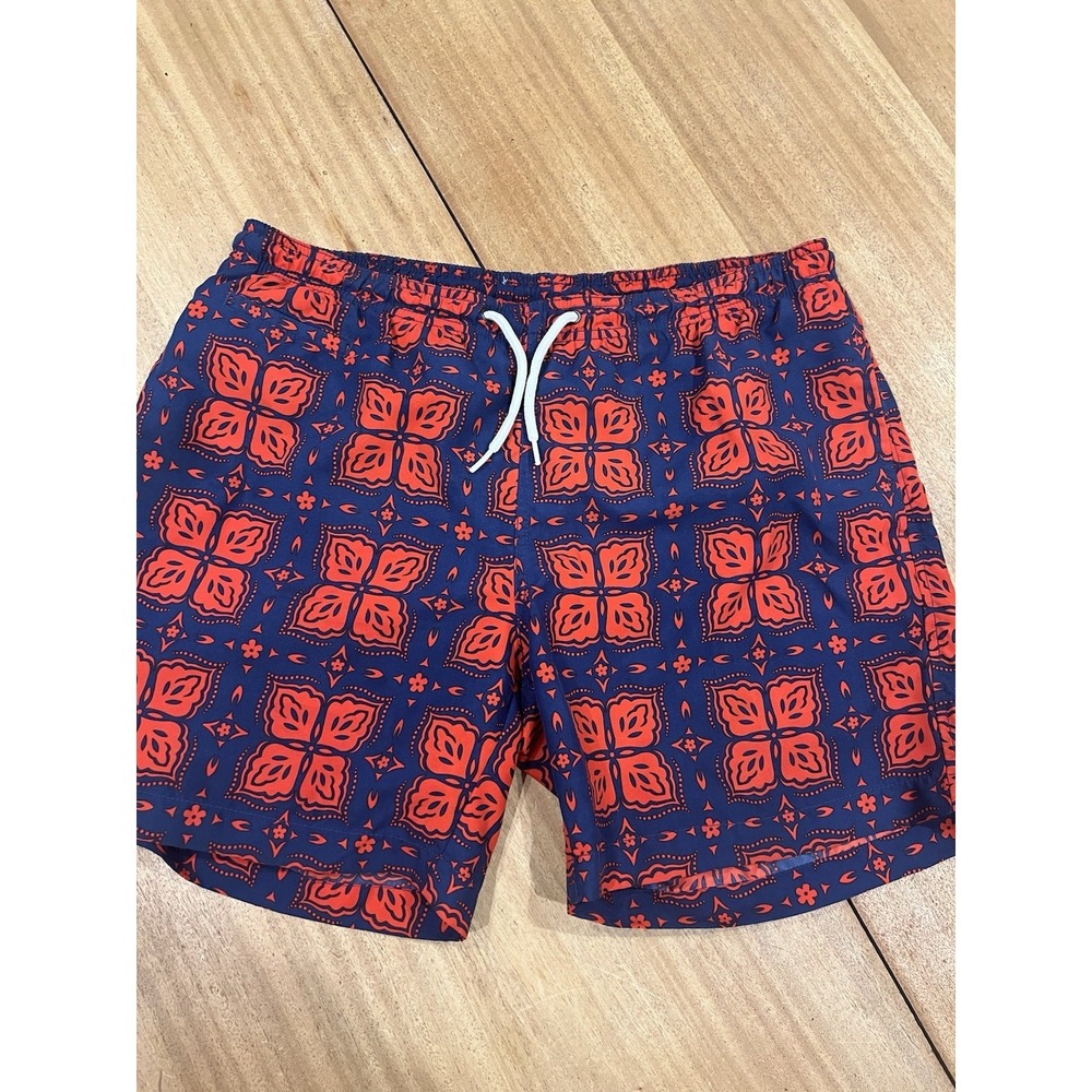 Trunks Surf & Swim Co Mens‎ Geom Swim Trunks Size XL Lined Pockets Drawstring